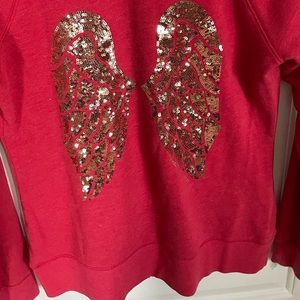 Victoria’s Secret zip up hoodie with sequin wings on back